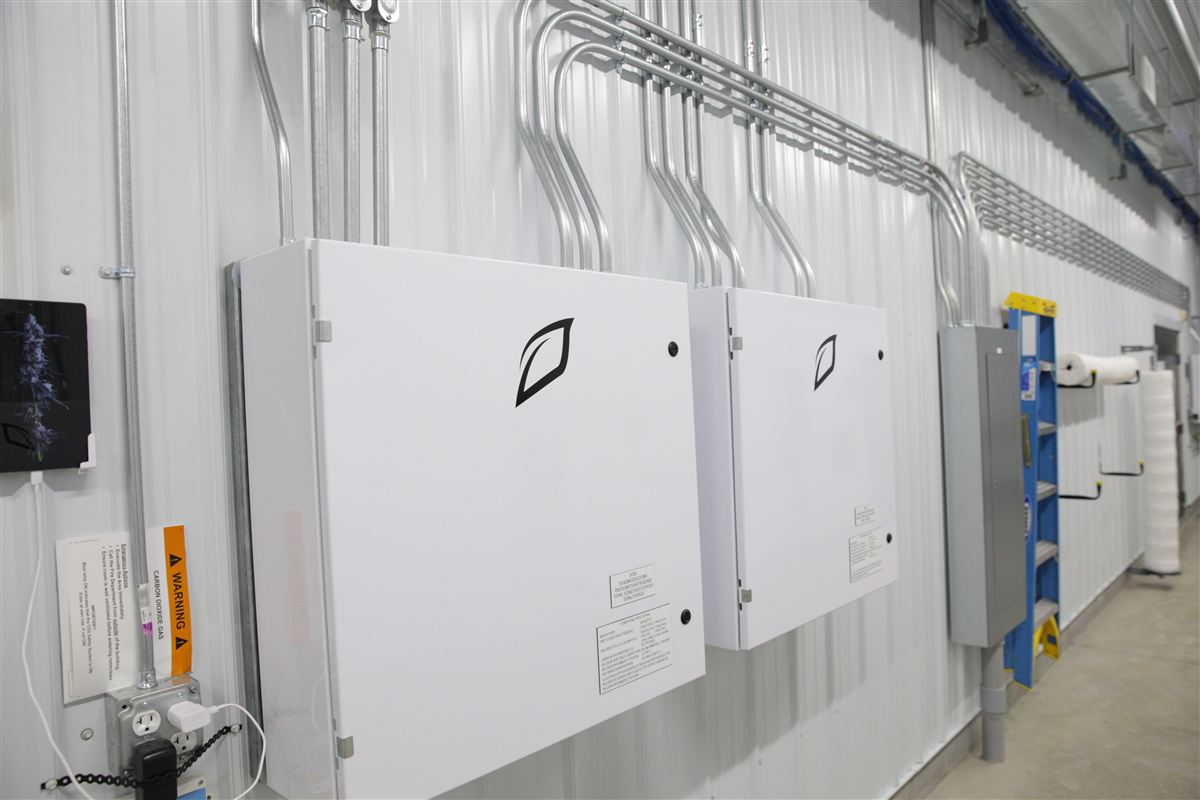 Growlink Core Controller cabinets installed in facility